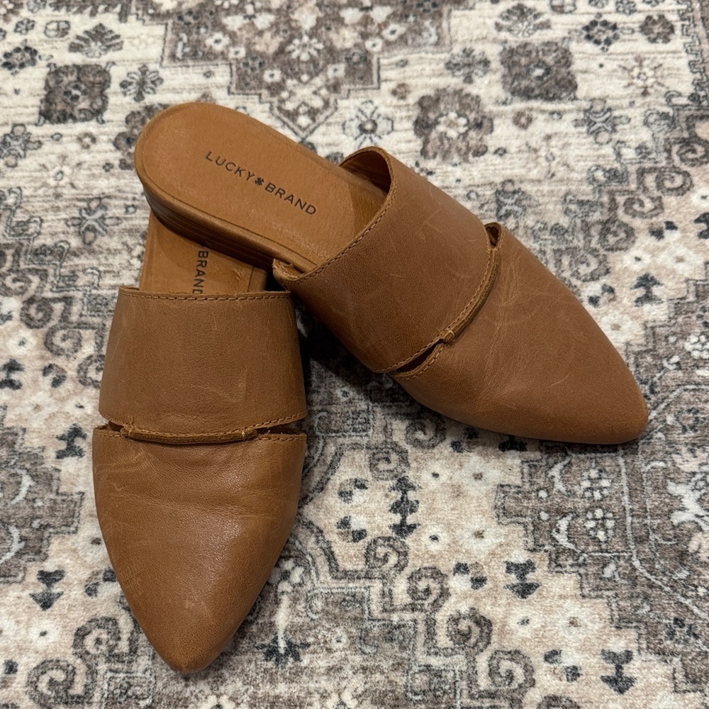 Lucky Brand Women's Tan Mules